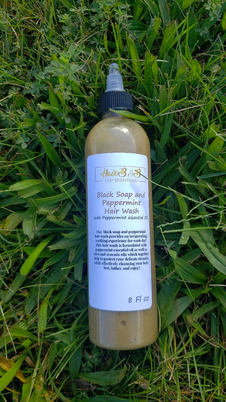 Black Soap and Peppermint Hair Wash